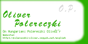 oliver polereczki business card